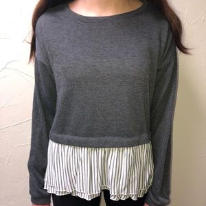 Blouse with Flowy material at bottom